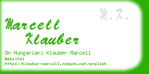 marcell klauber business card